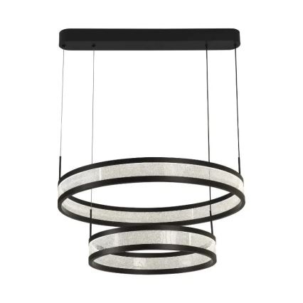 LED Żyrandol ściemnialny na lince LED/70W/230V 3000-6500K śr. 60 cm czarny + zdalne sterowanie