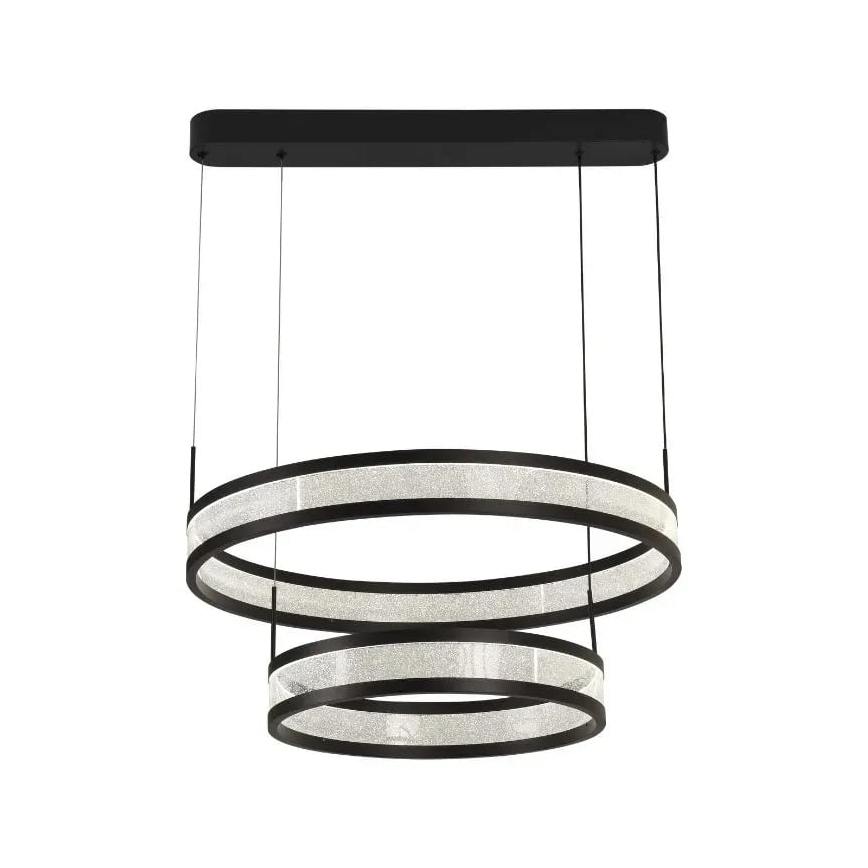 LED Żyrandol ściemnialny na lince LED/70W/230V 3000-6500K śr. 60 cm czarny + zdalne sterowanie