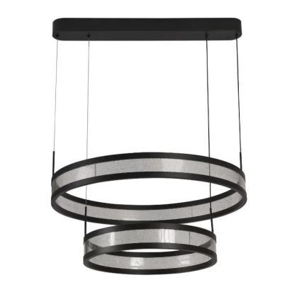 LED Żyrandol ściemnialny na lince LED/70W/230V 3000-6500K śr. 60 cm czarny + zdalne sterowanie