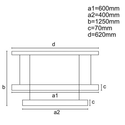 LED Żyrandol ściemnialny na lince LED/70W/230V 3000-6500K śr. 60 cm czarny + zdalne sterowanie