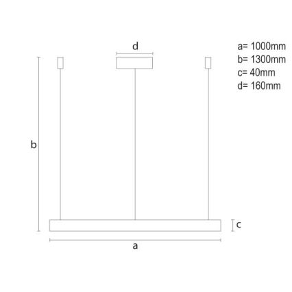 LED Żyrandol ściemnialny na lince LED/72W/230V 3000-6500K + zdalne sterowanie