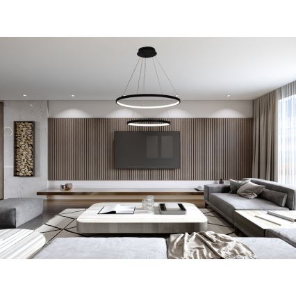 LED Żyrandol ściemnialny na lince LED/75W/230V 3000-6500K śr. 60 cm + zdalne sterowanie