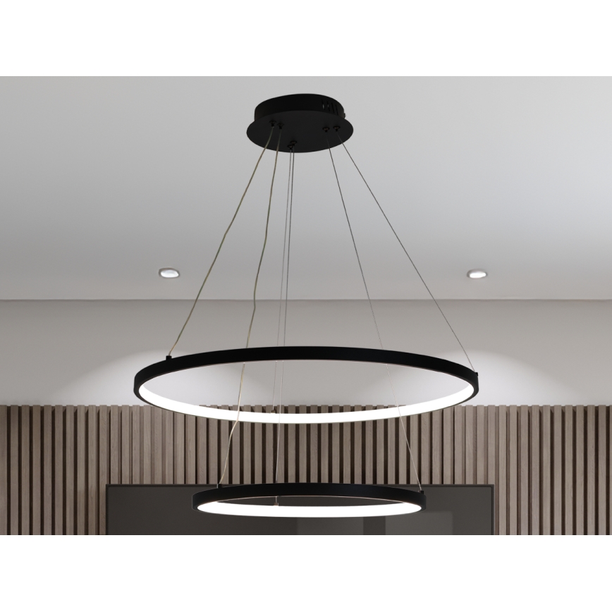 LED Żyrandol ściemnialny na lince LED/75W/230V 3000-6500K śr. 60 cm + zdalne sterowanie