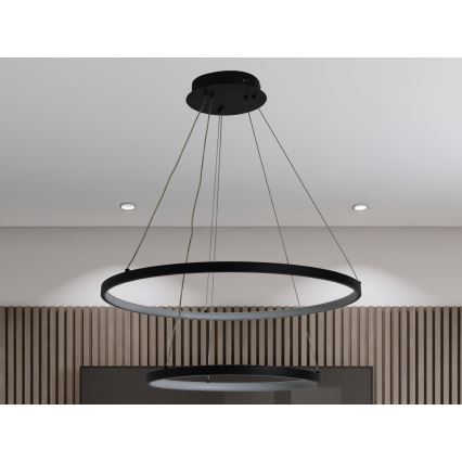 LED Żyrandol ściemnialny na lince LED/75W/230V 3000-6500K śr. 60 cm + zdalne sterowanie