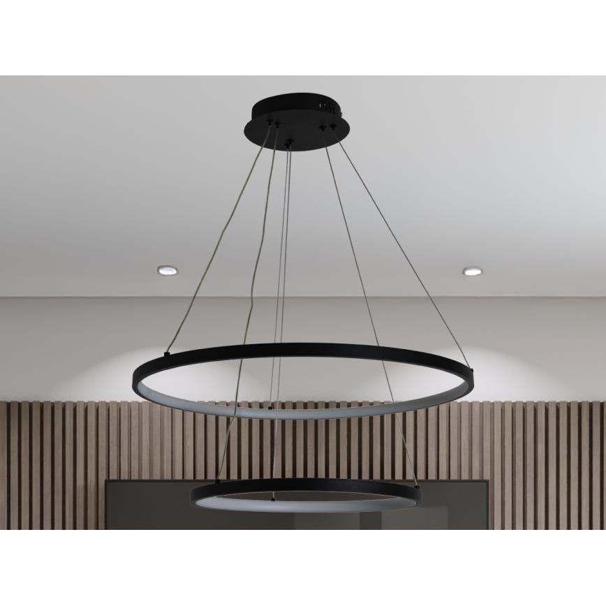LED Żyrandol ściemnialny na lince LED/75W/230V 3000-6500K śr. 60 cm + zdalne sterowanie