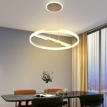 LED Żyrandol ściemnialny na lince LED/75W/230V 3000-6500K + pilot zdalnego sterowania