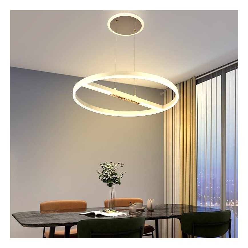 LED Żyrandol ściemnialny na lince LED/75W/230V 3000-6500K + pilot zdalnego sterowania