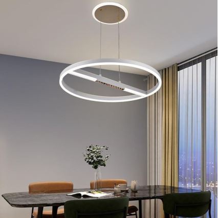 LED Żyrandol ściemnialny na lince LED/75W/230V 3000-6500K + pilot zdalnego sterowania