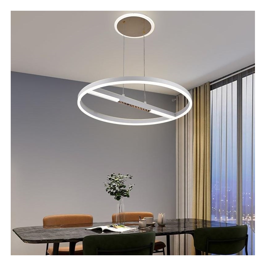 LED Żyrandol ściemnialny na lince LED/75W/230V 3000-6500K + pilot zdalnego sterowania