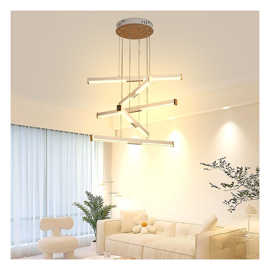 LED Żyrandol ściemnialny na lince LED/75W/230V 3000-6500K + pilot zdalnego sterowania