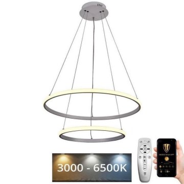 LED Żyrandol ściemnialny na lince LED/75W/230V 3000-6500K śr. 60 cm + zdalne sterowanie