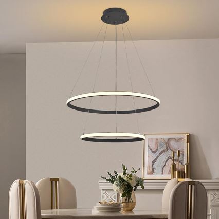 LED Żyrandol ściemnialny na lince LED/75W/230V 3000-6500K śr. 60 cm + zdalne sterowanie