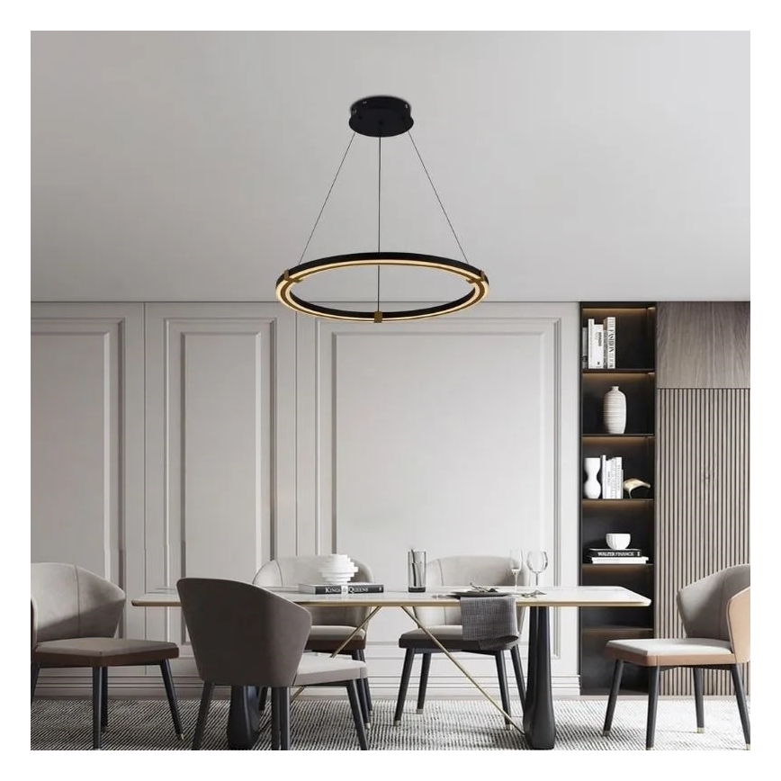 LED Żyrandol ściemnialny na lince LED/75W/230V 3000-6500K śr. 60 cm + zdalne sterowanie