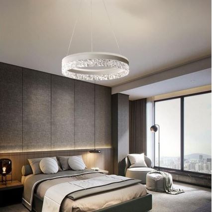 LED Żyrandol ściemnialny na lince LED/80W/230V 3000-6500K biały + pilot zdalnego sterowania