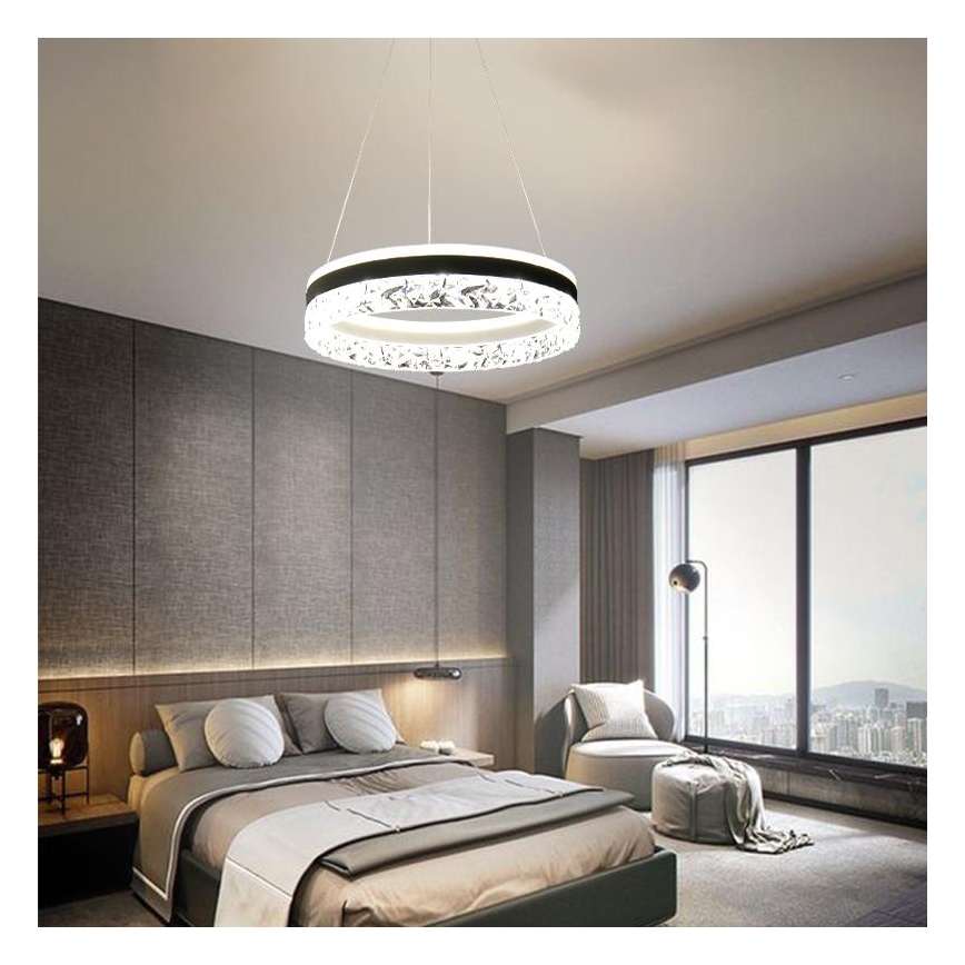 LED Żyrandol ściemnialny na lince LED/80W/230V 3000-6500K biały + pilot zdalnego sterowania
