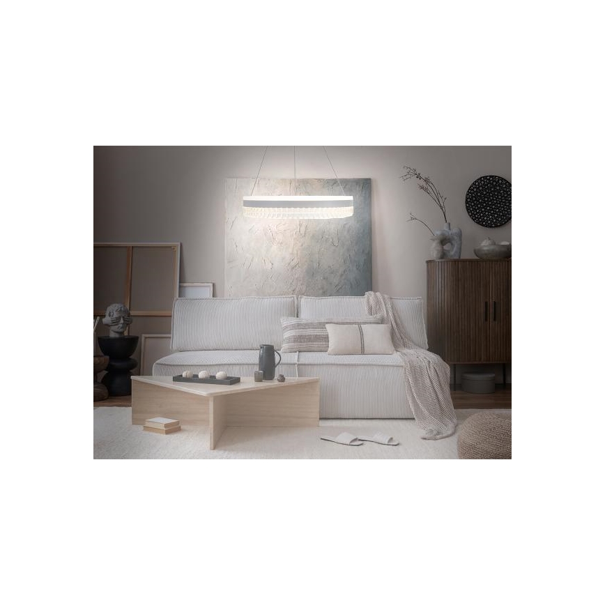 LED Ściemnialny kryształowy żyrandol na lince LED/80W/230V 3000-6500K biały + zdalne sterowanie