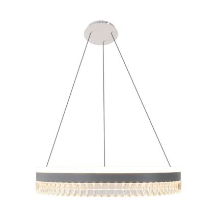 LED Ściemnialny kryształowy żyrandol na lince LED/80W/230V 3000-6500K biały + zdalne sterowanie