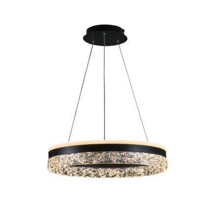 LED Żyrandol ściemnialny na lince LED/80W/230V 3000-6500K czarny + pilot zdalnego sterowania