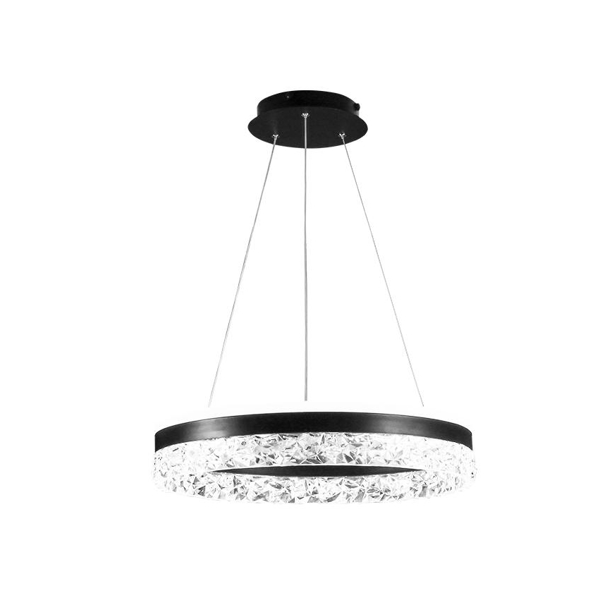 LED Żyrandol ściemnialny na lince LED/80W/230V 3000-6500K czarny + pilot zdalnego sterowania
