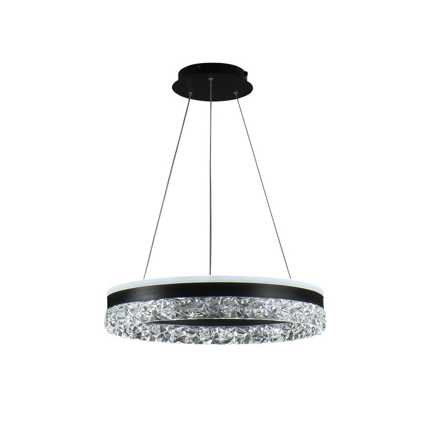 LED Żyrandol ściemnialny na lince LED/80W/230V 3000-6500K czarny + pilot zdalnego sterowania
