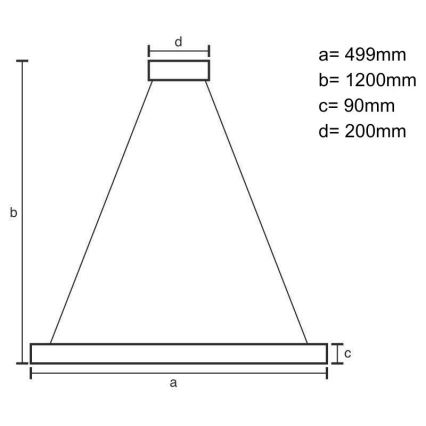 LED Żyrandol ściemnialny na lince LED/80W/230V 3000-6500K czarny + pilot zdalnego sterowania