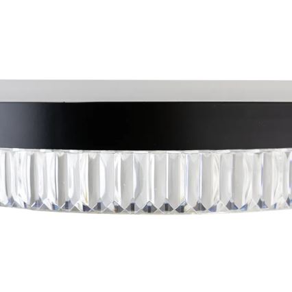 LED Ściemnialny żyrandol kryształowy na lince LED/80W/230V 3000-6500K czarny + pilot zdalnego sterowania