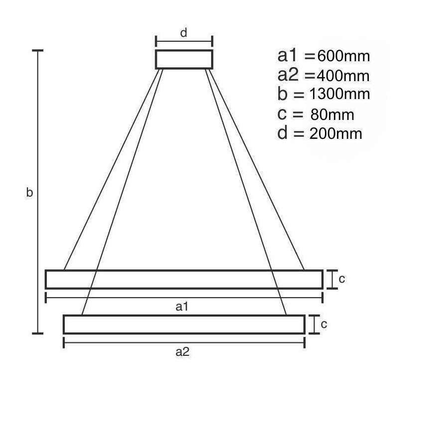 LED Żyrandol ściemnialny na lince LED/80W/230V 3000-6500K + pilot zdalnego sterowania