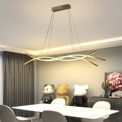 LED Żyrandol ściemnialny na lince LED/80W/230V 3000-6500K + pilot zdalnego sterowania