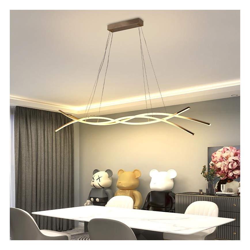 LED Żyrandol ściemnialny na lince LED/80W/230V 3000-6500K + pilot zdalnego sterowania