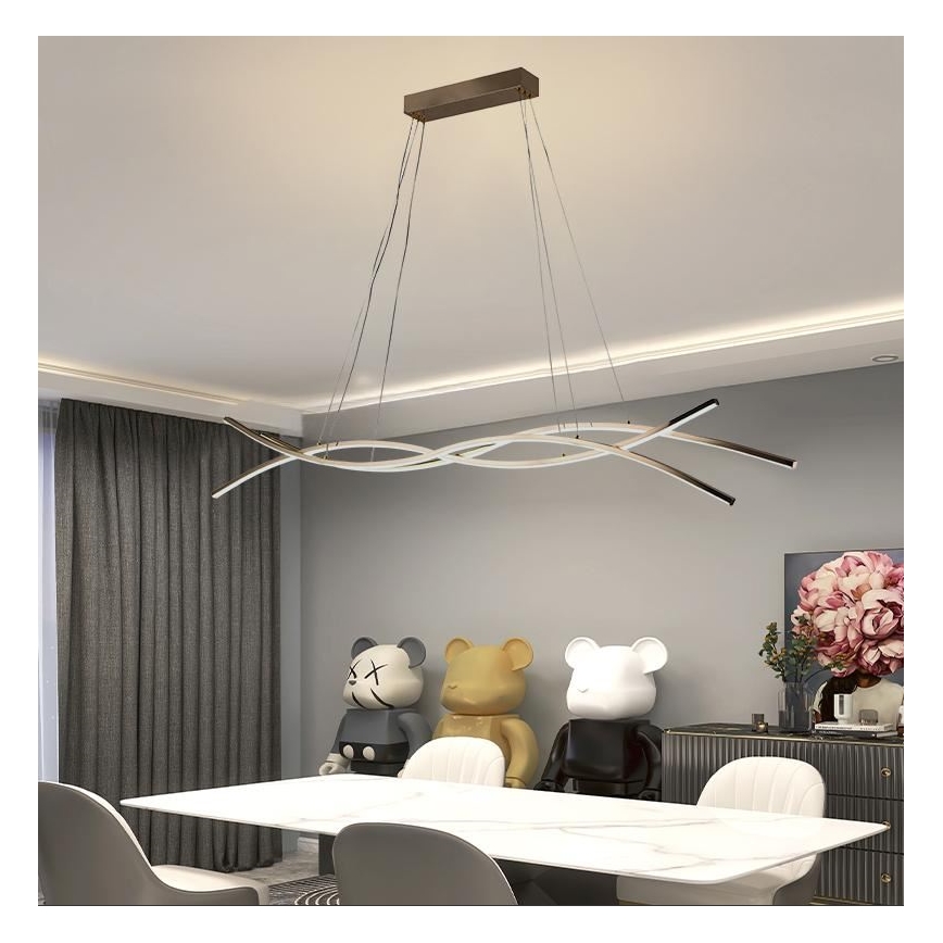 LED Żyrandol ściemnialny na lince LED/80W/230V 3000-6500K + pilot zdalnego sterowania