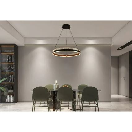 LED Żyrandol ściemnialny na lince LED/80W/230V 3000-6500K śr. 60 cm + zdalne sterowanie