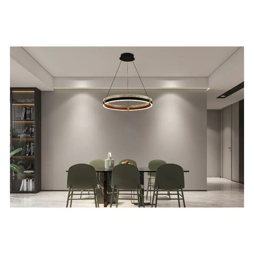 LED Żyrandol ściemnialny na lince LED/80W/230V 3000-6500K śr. 60 cm + zdalne sterowanie