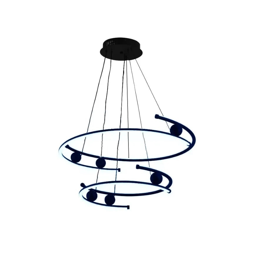 LED Żyrandol ściemnialny na lince LED/80W/230V 3000-6500K śr. 60 cm + zdalne sterowanie