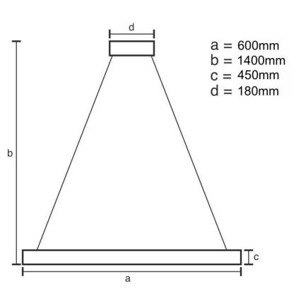 LED Ściemnialny żyrandol kryształowy na lince LED/80W/230V 3000-6500K złoty + pilot zdalnego sterowania