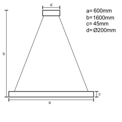 LED Żyrandol ściemnialny na lince LED/85W/230V 3000-6500K + pilot zdalnego sterowania