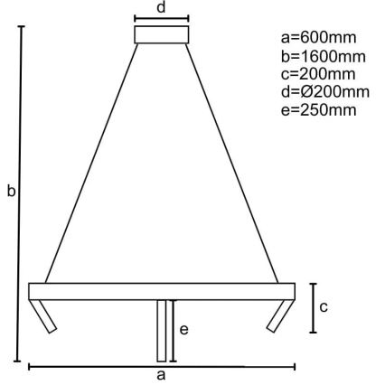 LED Żyrandol ściemnialny na lince LED/85W/230V 3000-6500K + pilot zdalnego sterowania