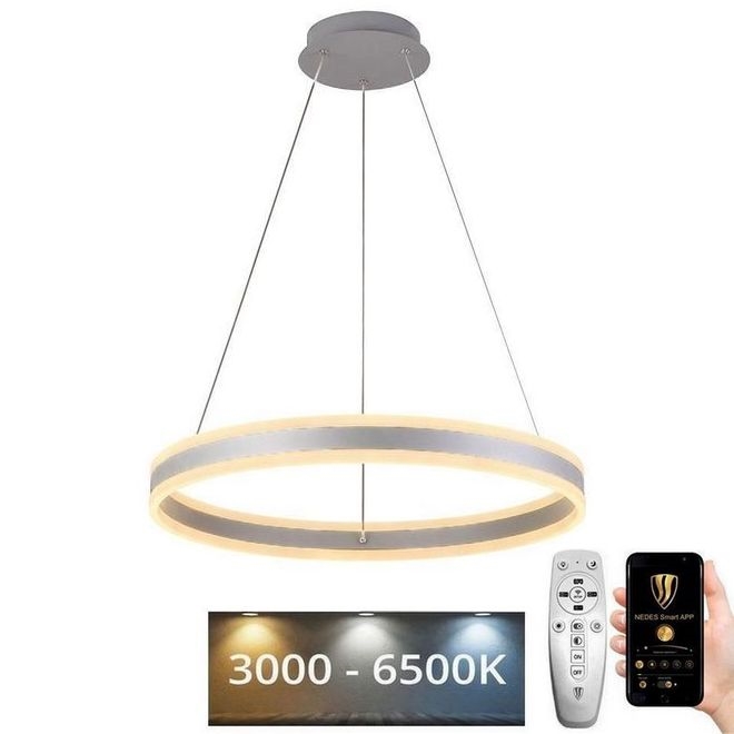 LED Żyrandol ściemnialny na lince LED/85W/230V 3000-6500K śr. 60 cm + zdalne sterowanie