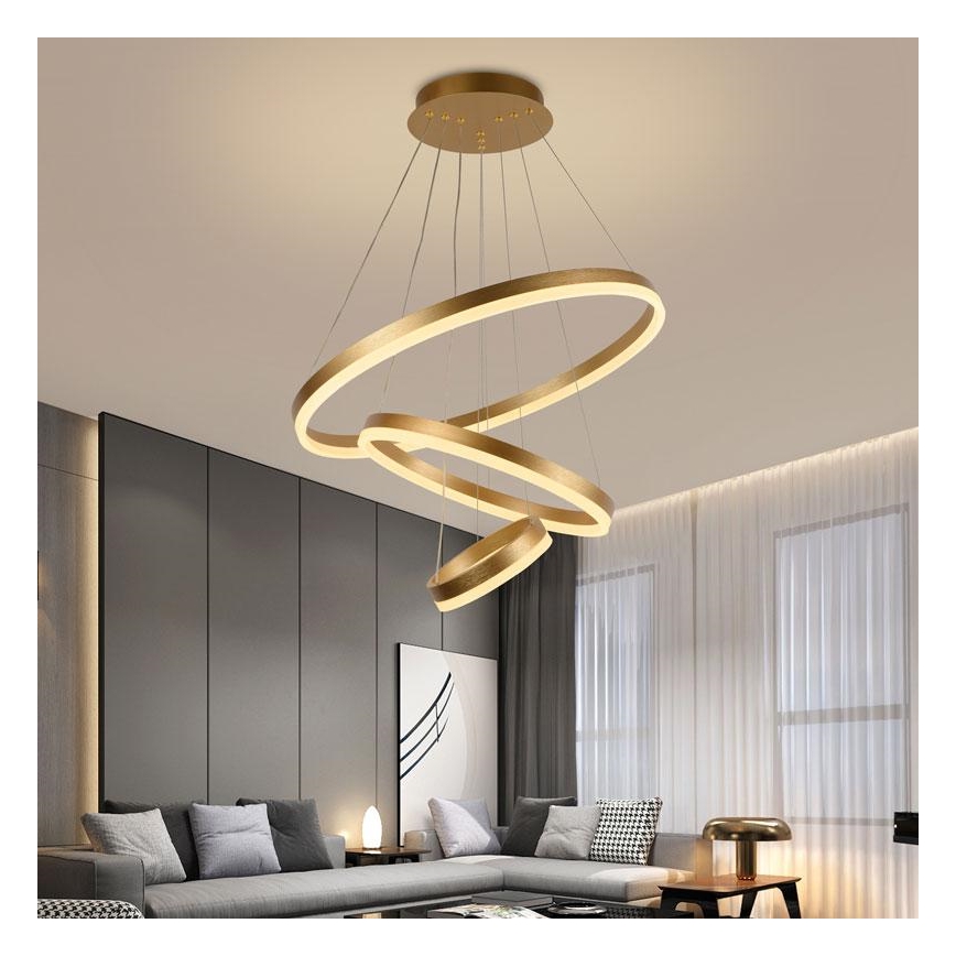 LED Żyrandol ściemnialny na lince LED/85W/230V 3000-6500K śr. 60 cm + zdalne sterowanie