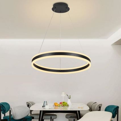 LED Żyrandol ściemnialny na lince LED/85W/230V 3000-6500K śr. 60 cm + zdalne sterowanie