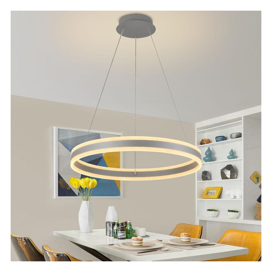 LED Żyrandol ściemnialny na lince LED/85W/230V 3000-6500K śr. 60 cm + zdalne sterowanie