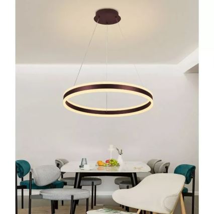 LED Żyrandol ściemnialny na lince LED/85W/230V 3000-6500K śr. 60 cm + zdalne sterowanie