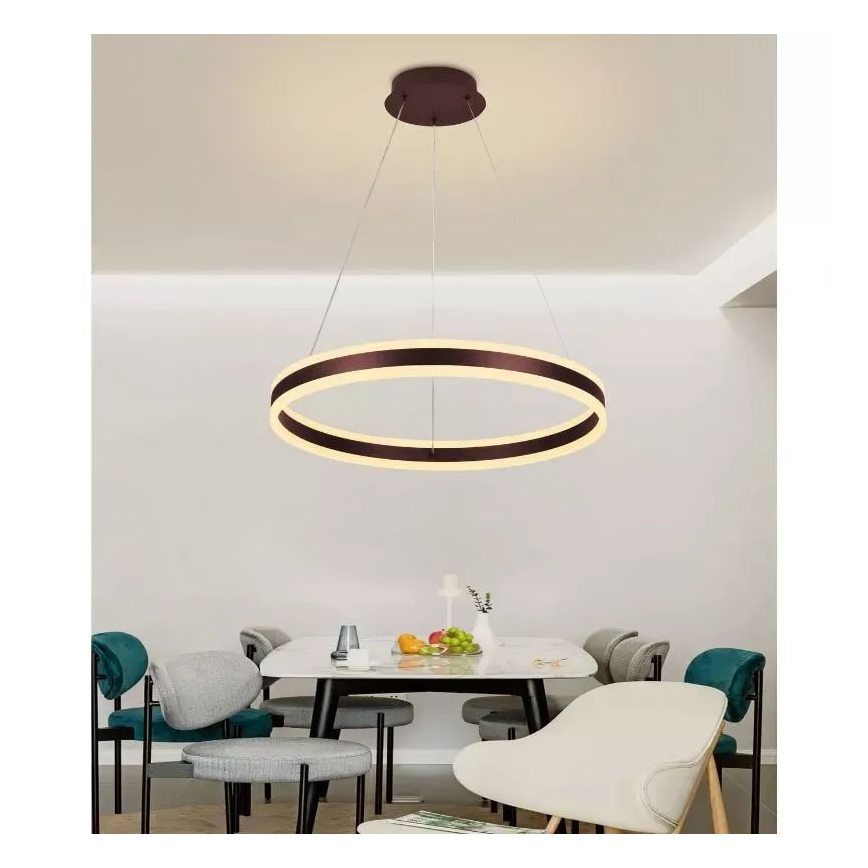 LED Żyrandol ściemnialny na lince LED/85W/230V 3000-6500K śr. 60 cm + zdalne sterowanie