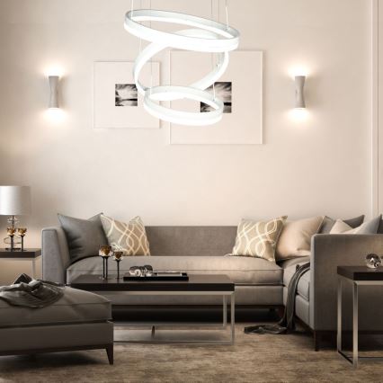 LED Żyrandol ściemnialny na lince LED/86W/230V 3000K biały