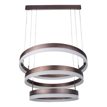 LED Żyrandol ściemnialny na lince LED/86W/230V 3000K brązowy