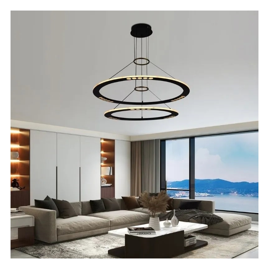LED Żyrandol ściemnialny na lince LED/90W/230V 3000-6500K + pilot zdalnego sterowania