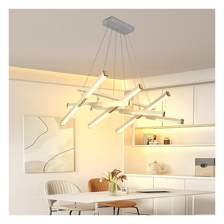 LED Żyrandol ściemnialny na lince LED/90W/230V 3000-6500K + pilot zdalnego sterowania