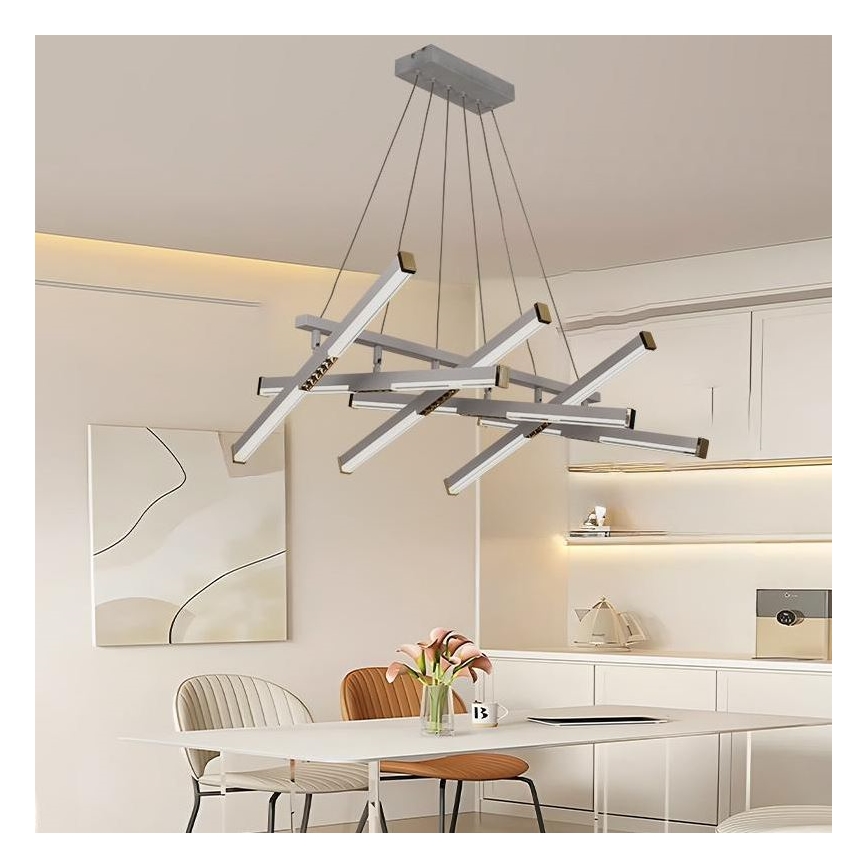 LED Żyrandol ściemnialny na lince LED/90W/230V 3000-6500K + pilot zdalnego sterowania