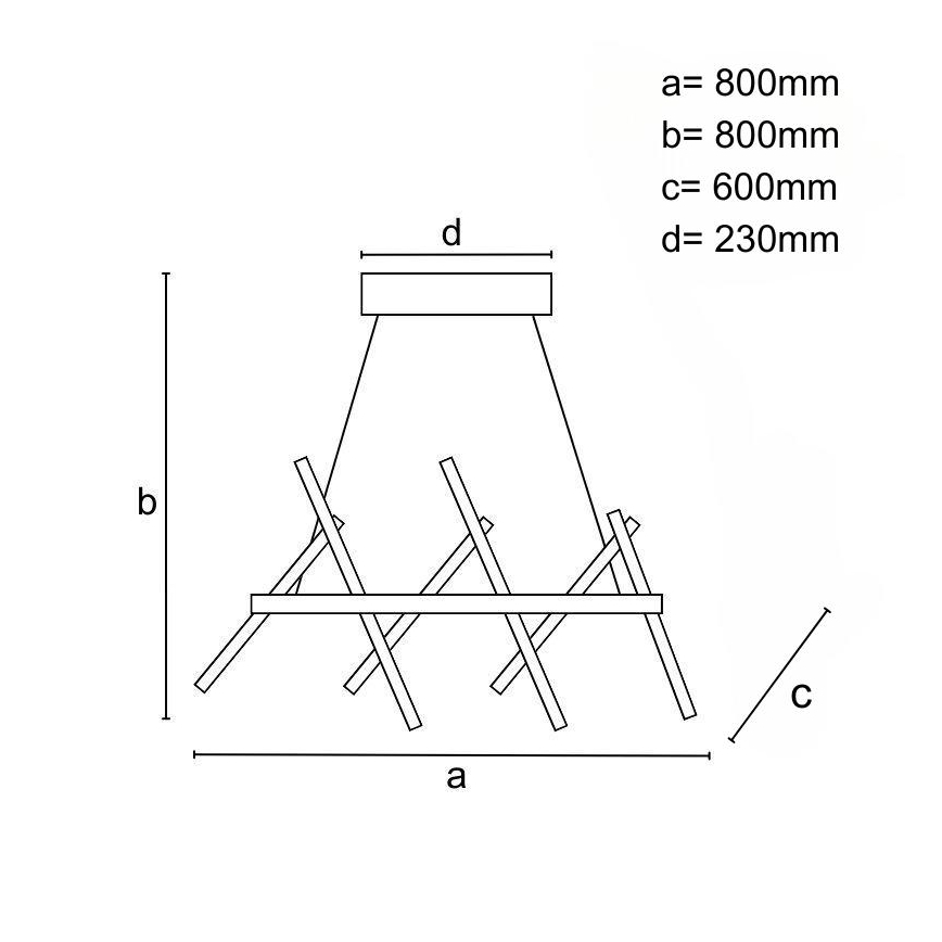 LED Żyrandol ściemnialny na lince LED/90W/230V 3000-6500K + pilot zdalnego sterowania