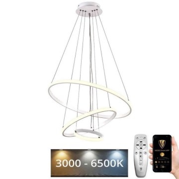 LED Żyrandol ściemnialny na lince LED/90W/230V 3000-6500K śr. 60 cm + zdalne sterowanie