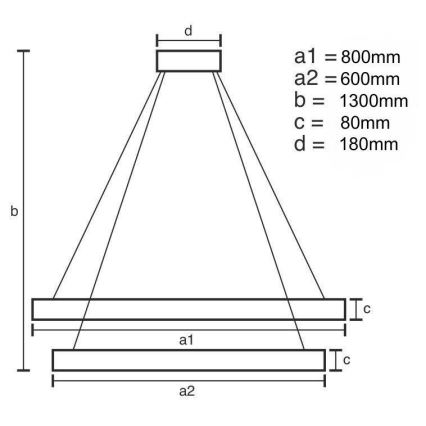 LED Ściemnialny żyrandol kryształowy na lince LED/90W/230V 3000-6500K złoty/chrom + pilot zdalnego sterowania